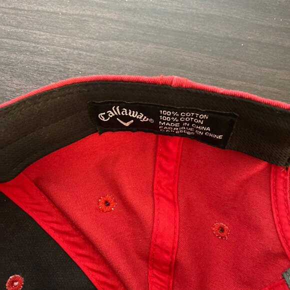 CALLAWAY V Golf Company Embroidered Baseball Hat Red Cap Lid Hat Adjustable - Picture 6 of 6